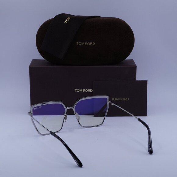 Tom Ford FT5946-B 016 Butterfly Eyeglasses 57mm – Shiny Palladium